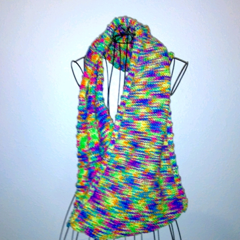 5 For $25 Rainbow Knitted Yarn Infinity Scarf